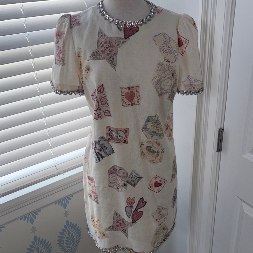 Zimmermann hypnotic jeweled shift mini dress size 3